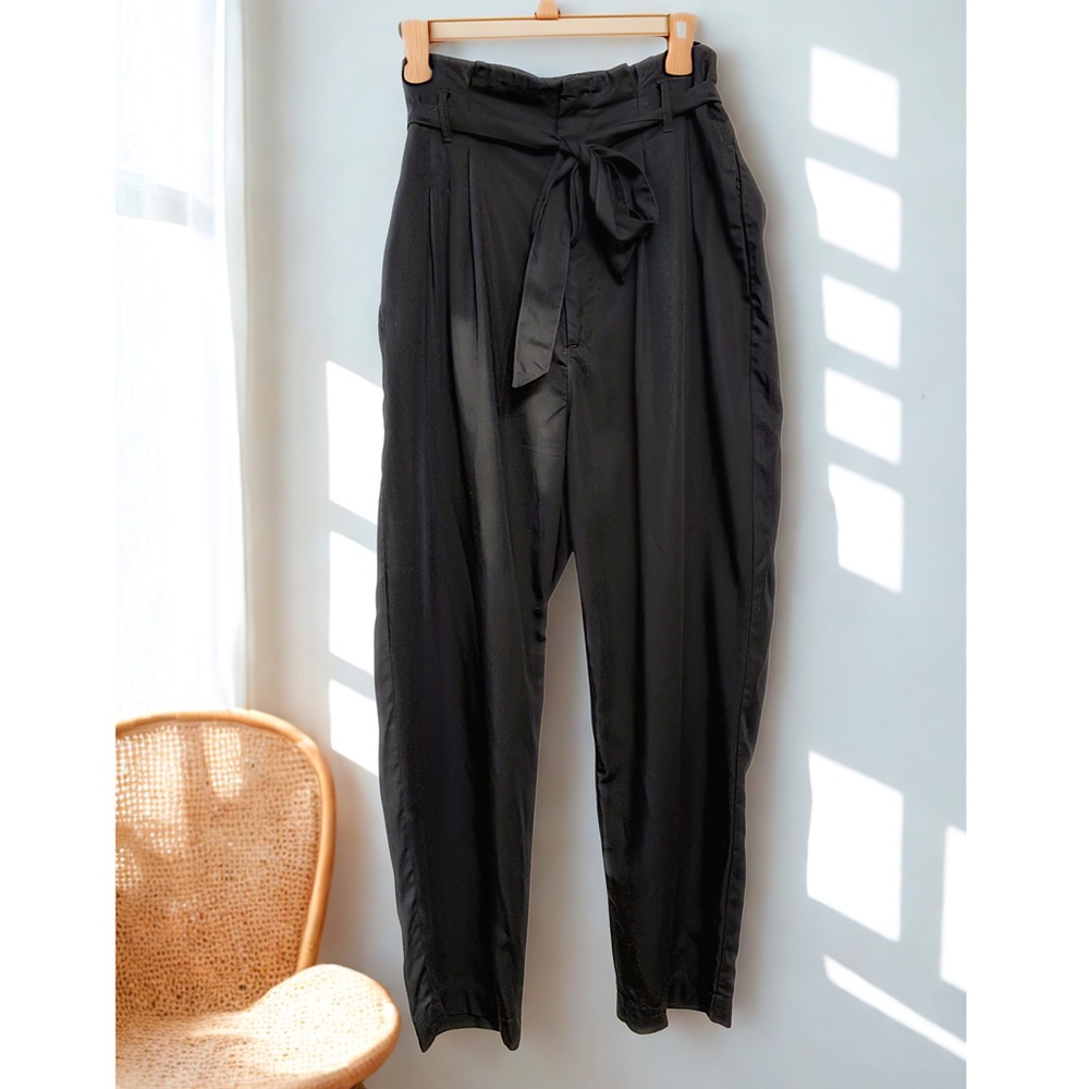 Abercrombie & Fitch Black Trousers Tapered/Pleated Size L